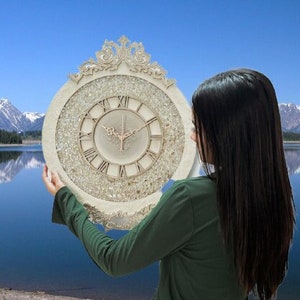 Unique Home Decor Resin  Wall Clock Resin Wall Clock Art Glass Epoxy wall clock High Quality modern home décor gift for her