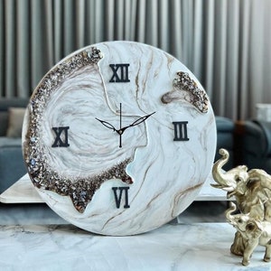interior Resin Wall clock Custom Made Resin Glass High Quality Glorious Piece Epoxy Resin Wall Clock Gift Forever