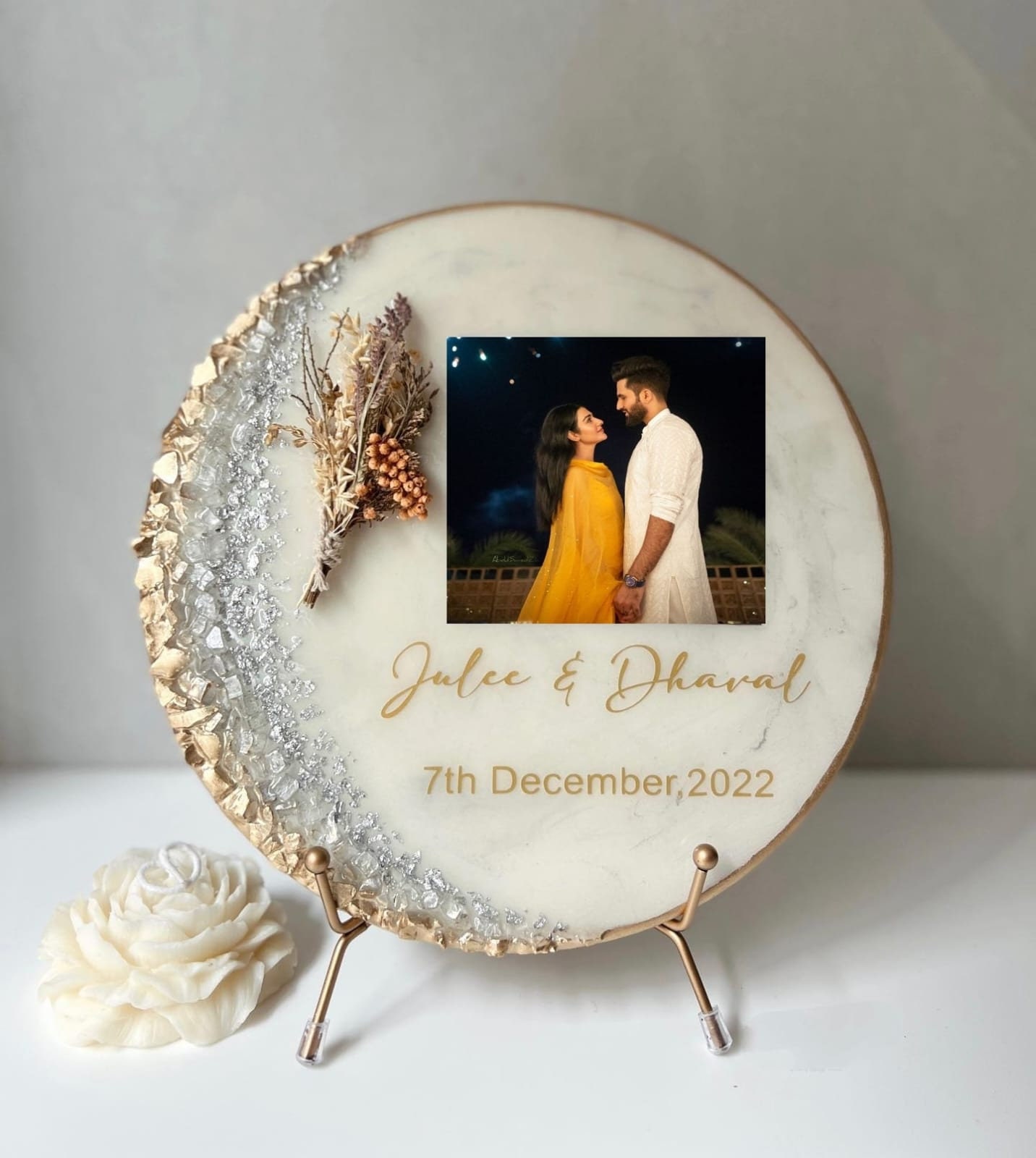 Beuty of Resin Frame Resin Art Frame Dry Flower's Customizable Photo
