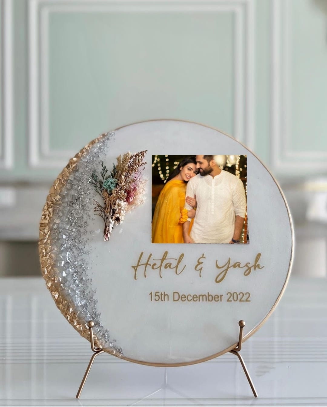 Resin Art Frame Dre Flower's Customizable Photo Flower Photo Frame