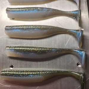 Down South Lures Super Model 5 Paddle Tail Swimbaits 6-Pack (Made in USA) 