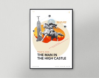 Man in the High Castle by Philip K. Dick | Science Fiction Classics | Retro minimalist book art print