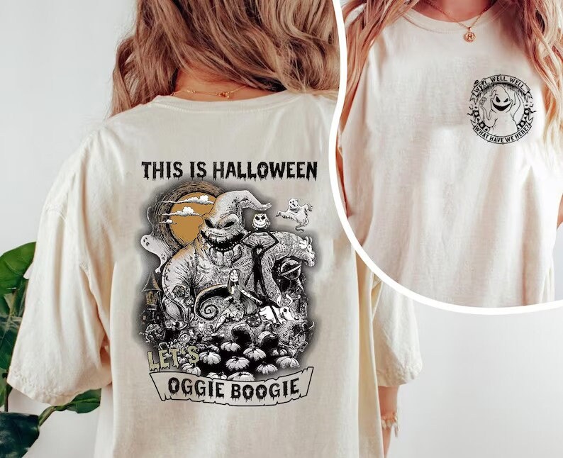 Twosided Vintage Disney Oogie Boogie Shirt, Retro The Nightmare Before