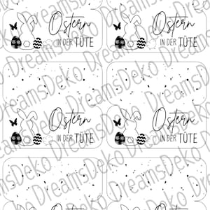 Print template PDF bag flap Easter in a bag