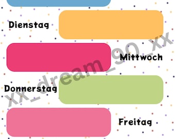 Kindergarten weekly schedule