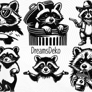 Cute raccoon – plotter file