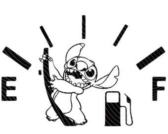 Stitch PNG file for fuel cap
