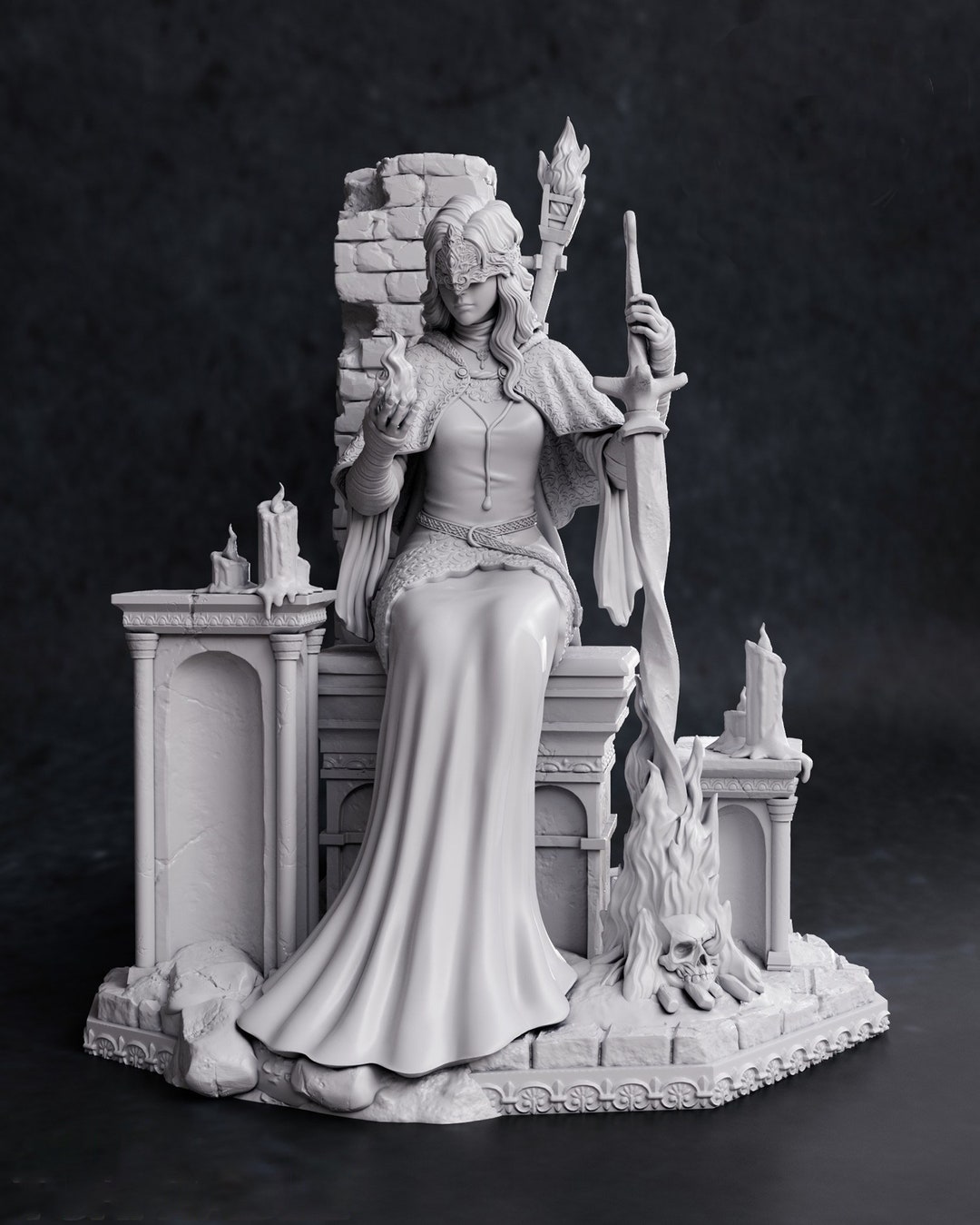 Fire Keeper Dark Souls 3D STL Dark Souls Figures High - Etsy