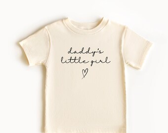 Little Daddy's Girl toddler shirt , Daddy's Girl, Cute natural toddler shirt , Hearts, Baby Shower Gifts