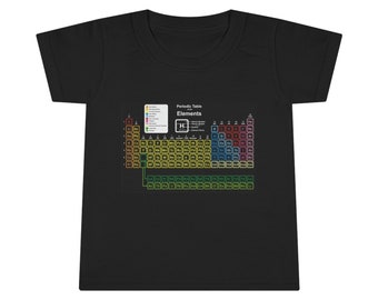 Periodic Table Toddler/Kids T-shirt, STEM Kids, Kids clothing, Toddler T-shirt, Science T-Shirts, cotton T-shirt