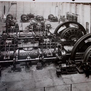 3 photographies industrielles, format A4, photos en noir et blanc de technologies industrielles, technologie des hauts fourneaux Thyssen