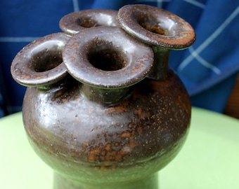 Vase, art ceramics, Mushroom Vase by Rudi Stahl Studio Ceramics, 70s vase, design ceramics