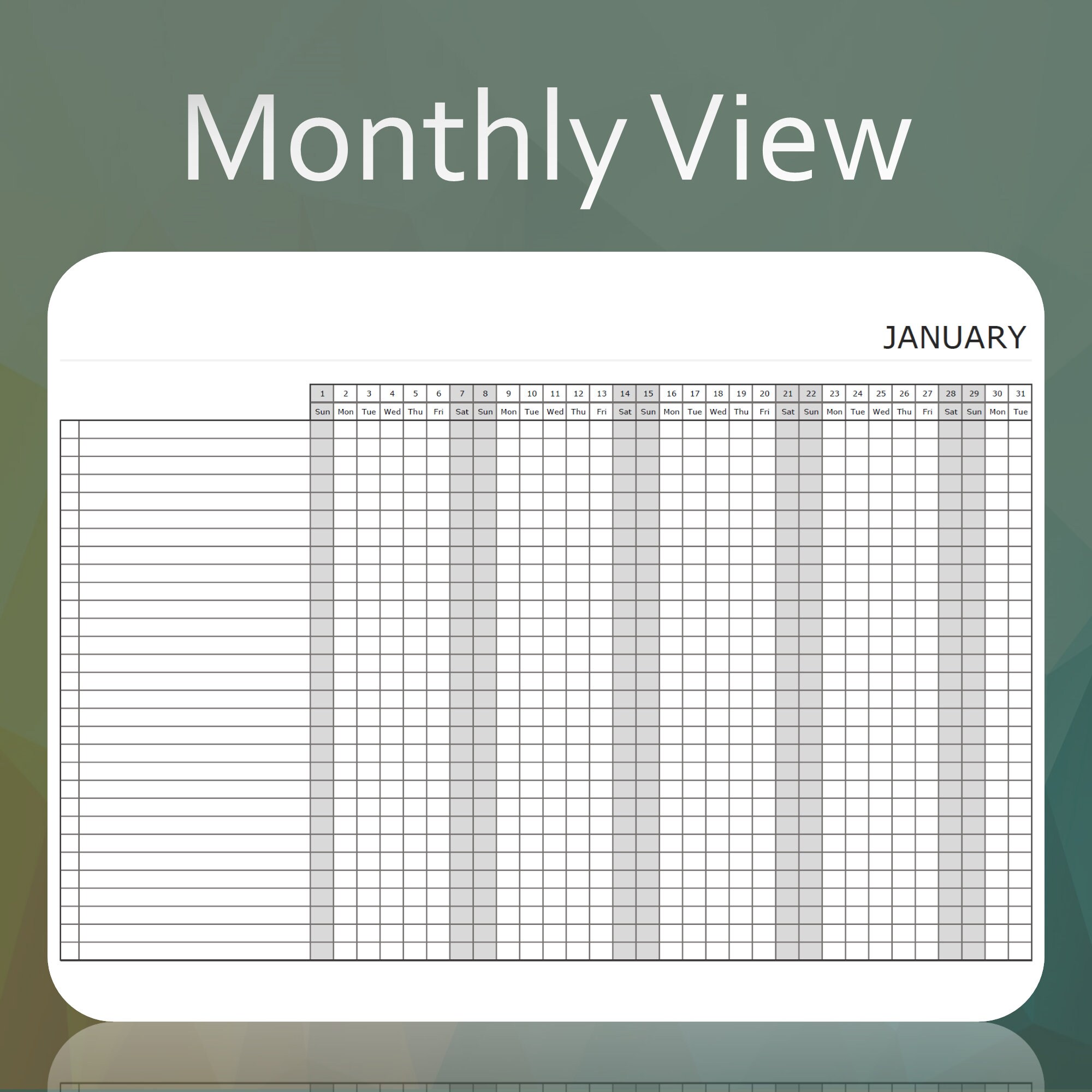 2023-digital-calendar-ledger-for-excel-and-google-sheets-weekly-and-monthly-tabs-includes-printable-pdf-etsy