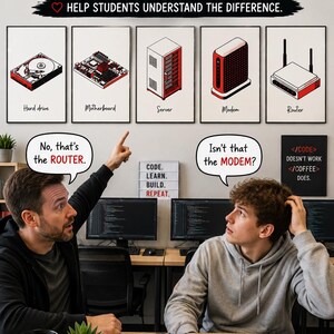 Computer Hardware Posters | Computer Science Classroom Decor | Computer Lab Decor | Computing Posters | ICT Classroom | Technology Classroom