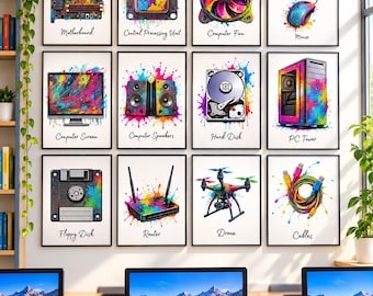 Computer Science Posters | Computer Lab Decor | 12 Computer Parts Posters | Classroom Decor | STEM Classroom Display | ICT Posters | Tech