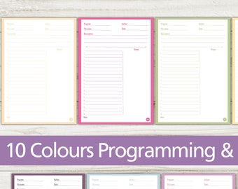 Computer Science Note Pages | Coding Template Printable | Programming Workbook Pages | Revision Notes Template | Digital Download |Computing