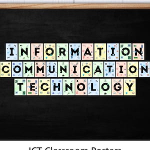 ICT-klaslokaaldisplay | Briefposters informatiecommunicatietechnologie | KS2 KS3 Computerwetenschap muurdecoratie