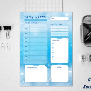 Daily Study Planner Printable, Student Planner PDF, Revision Planner, Homework Tracker, Study Schedule, Computer Science Student, Download