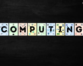 Computerklasweergave | Computerbrievenposters | KS2 KS3 Informatica Prikborddecoratie