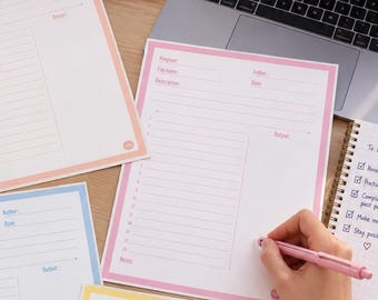 Computer Science Worksheets, Coding Template, Programming Notes, Computer Lab Printable, GCSE Computing Revision, Student Workbook Pages