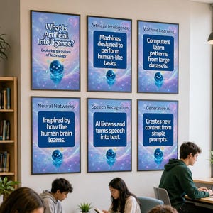 Technology Posters | Artificial Intelligence Posters | Computer Science Posters | AI Classroom Display | Computer Lab Decor | Tech Wall Art