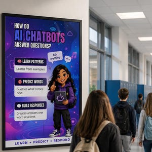 Technology Posters | How Smart Apps Work | Computer Science Posters | AI Streaming Smart Cars | Computing Classroom Display STEM tech lab