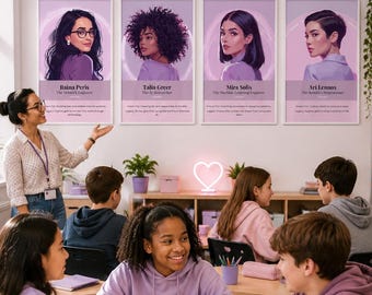 Computer Science Posters, Women in Tech, Computer Science Classroom Decor, Tech Careers, STEM Classroom Display| Bulletin Board Kit | Coding