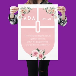 Female Tech Poster Bundle | Ada Lovelace & Programmer Prints for Girls | Set of 5 Women in Computer Science Wall Art | Classroom Decor
