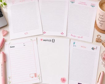 Computer Science Notes Template | Printable Coding Writing Paper | GCSE Computing Revision Notes | A4 Tech Lined Paper | Student Stationery