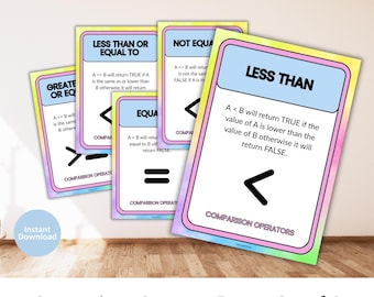 Vergleichsoperatoren Poster (Informatik)