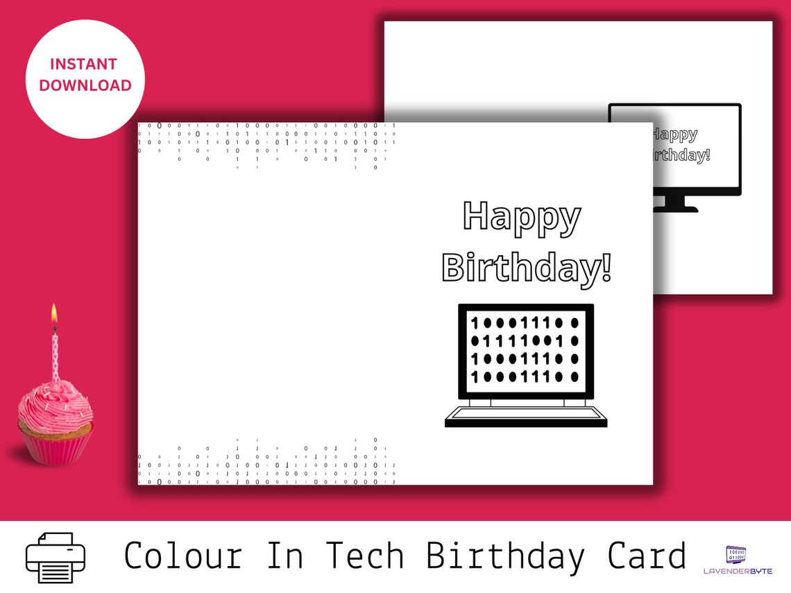 Computer Science Birthday Card Printable | Programmer Birthday Card ...