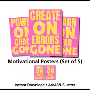 Computer Science Motivation Posters | 5 Classroom Prints | KS2–GCSE