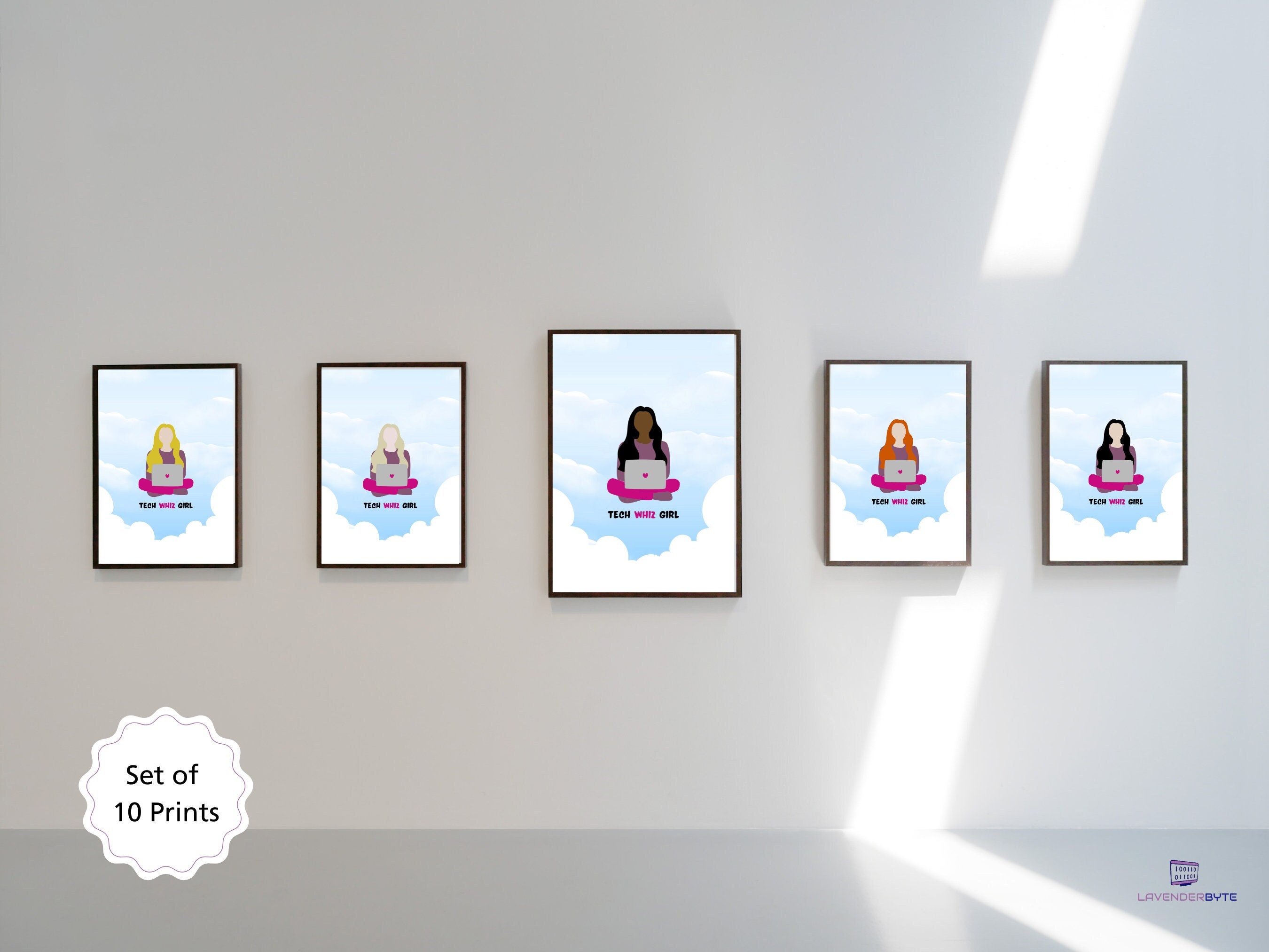 Girls Who Code Poster Set | Tech Whiz Coding Decor | Computer Science ...