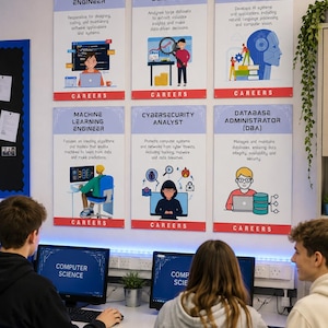 Computer Science Careers Posters | Computer Science Classroom Display | Career Exploration Bulletin Board | STEM Careers | Set of 15 |