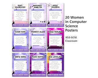 Women in Technology Posters | Women in Computer Science Classroom | STEM Classroom| Inspirational Female Role Models | Computing Classroom