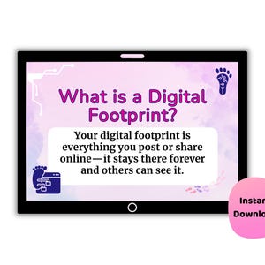 Digital Footprint Awareness Poster | Online-Sicherheit und digitale Bürgerschaft