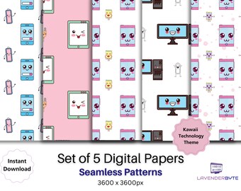 Computer Science Digital Paper Pack – Nahtlose Tech Muster