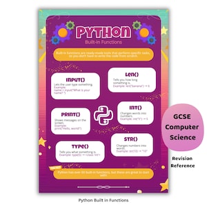 Hoja de referencia de funciones integradas de Python (referencia de codificación imprimible)