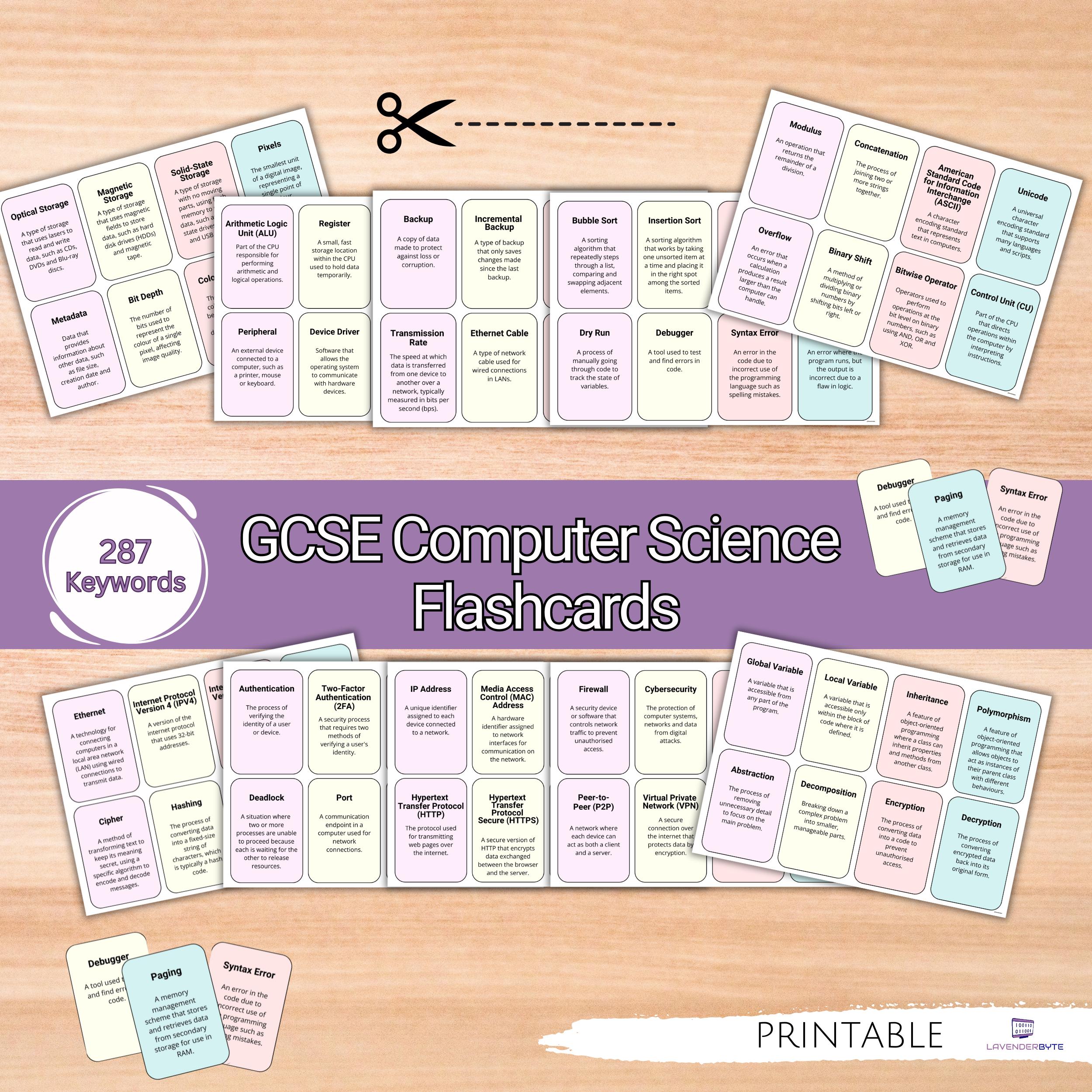 Color-Coded Definition Flashcards for Biology