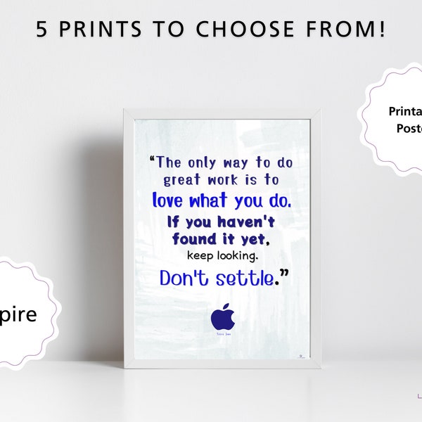 Legacy in Technology Wall Teacher Gift Computer Science Classroom Steve Jobs Quotes Print Computing Wall Art Decor Office Inspiration Iphone
