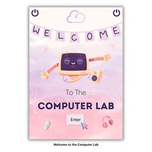 Welkomstposter computerlab | Deurdisplay Tech Classroom