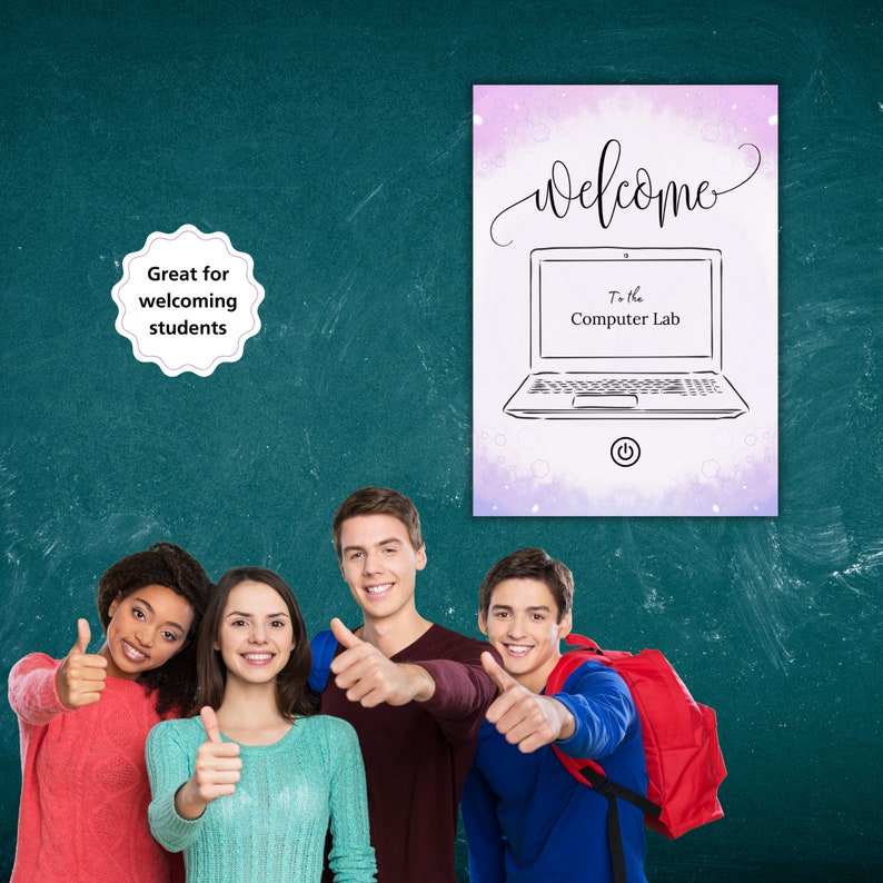 Willkommen zum Computer Lab Klassenzimmer Dekor-Set | Lehrer ...
