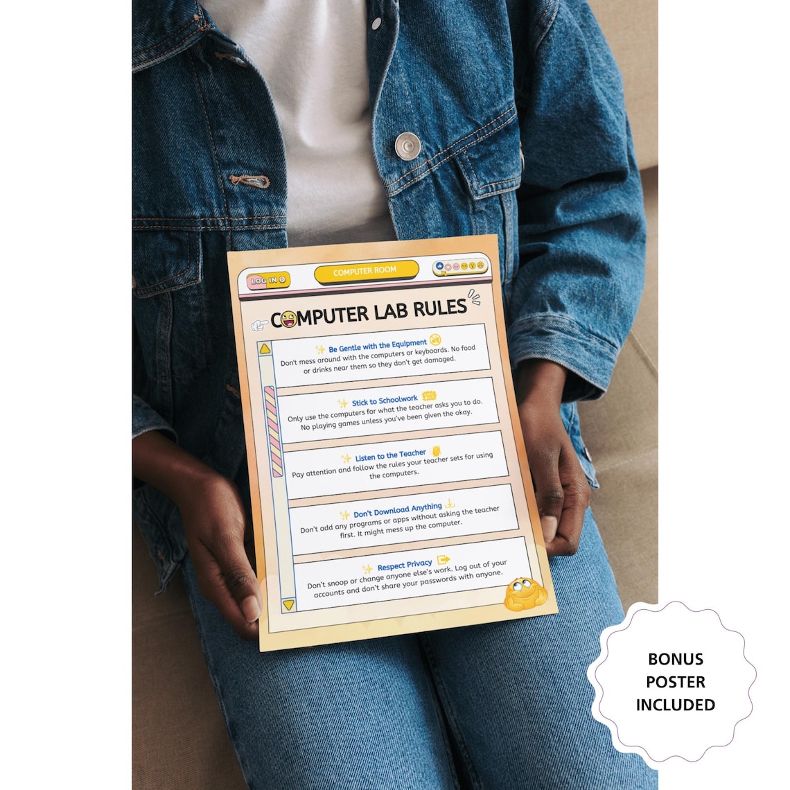 Computer Lab Rules Poster |classroom Rules | Computer Science & ICT ...