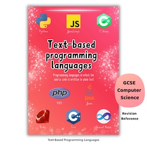 Text-Based Programming Languages Poster | GCSE Computer Science