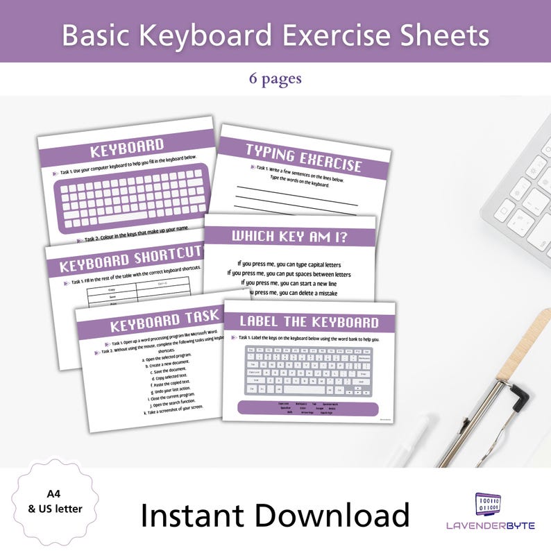 Beginner Keyboard Typing Worksheets | Learn to Type | Fun & Easy Typing ...