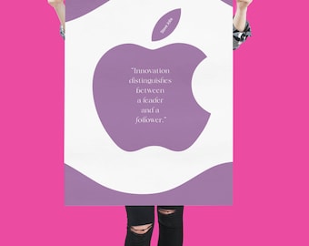 Steve Jobs Posters, Computer Science Classroom Display, Inspirational Tech Quotes STEM Classroom Decor, Computing Classroom Posters, Teacher