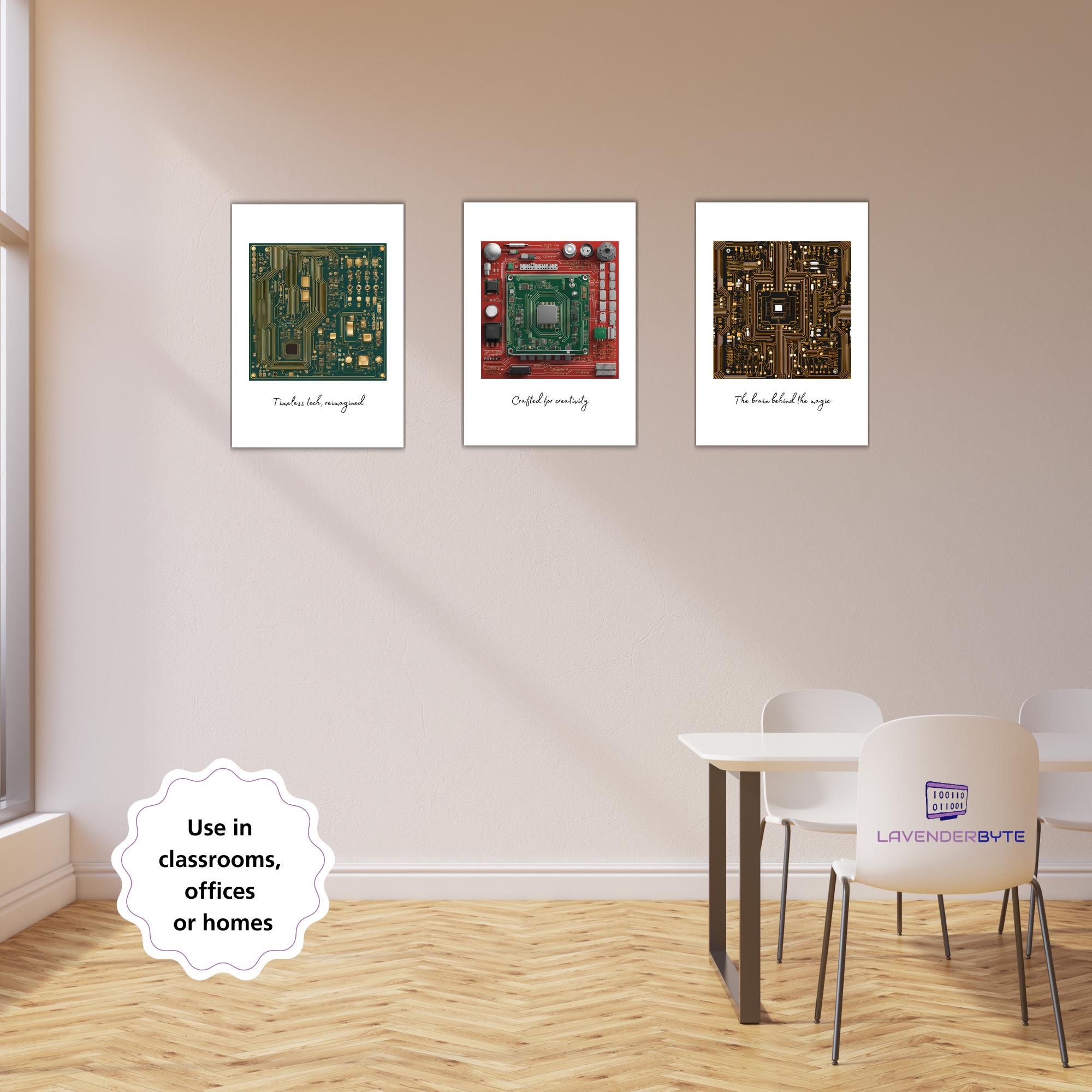 Set of 10 Circuit Board Posters | Modern Tech Art Prints | Unique ...