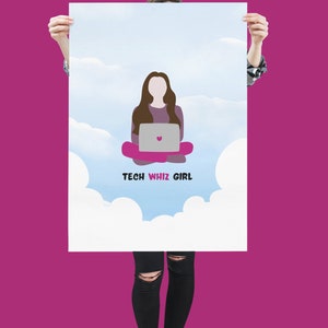 Tech Whiz Girls Who Code Poster Set of 10 | Female Programmers, Coders | Digital Prints for Computer Technology, Office | Wall Art for Nerds