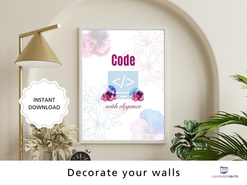 Coding Programmer Poster - Gift for Her, Printable Computer Science ...