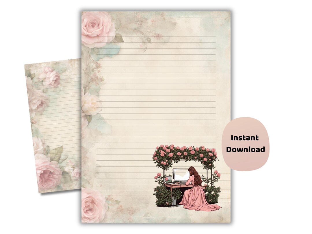 Princess Coding Lined Paper Printable | Girly Tech Stationery - Etsy UK